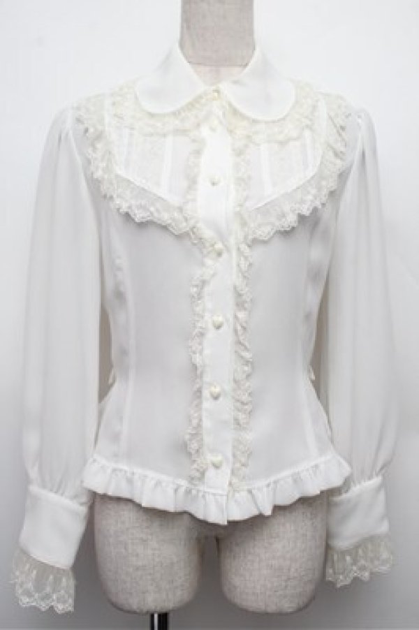 画像1: Innocent World / ロイネブラウス M 白 S-25-12-24-026-IW-BL-AS-ZS (1)