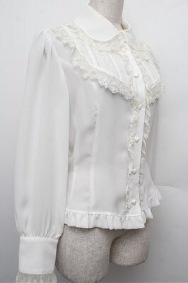 画像3: Innocent World / ロイネブラウス M 白 S-25-12-24-026-IW-BL-AS-ZS (3)