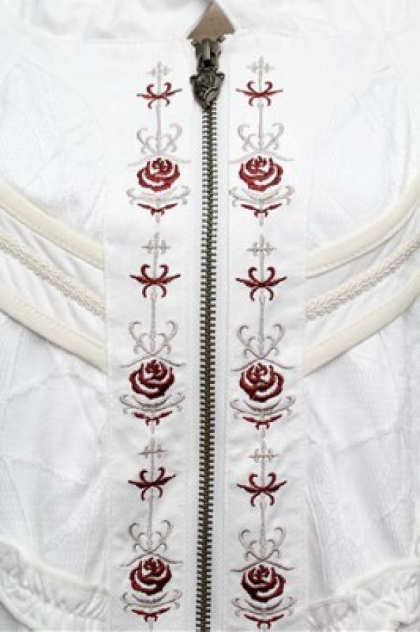 画像4: Ozz oneste / バラ刺繍フード付ポンチョ  オフ S-25-12-24-027-OO-TO-HR-ZS (4)