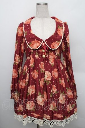 画像: LIZ LISA / ドットローズワンピース 0 ワイン S-25-12-25-037-LO-OP-TK-ZS