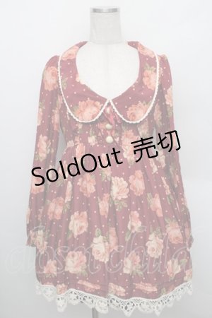 画像: LIZ LISA / ドットローズワンピース 0 ワイン S-25-12-25-037-LO-OP-TK-ZS