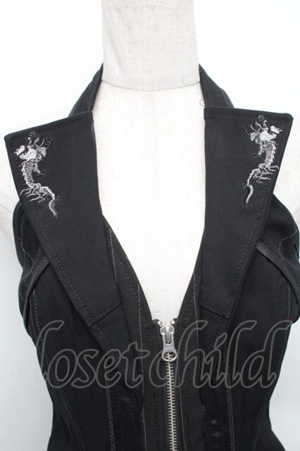 画像3: Ozz Croce / ドラゴンホルターZIPワンピース  黒 S-25-12-25-039-OO-OP-HR-ZS (3)