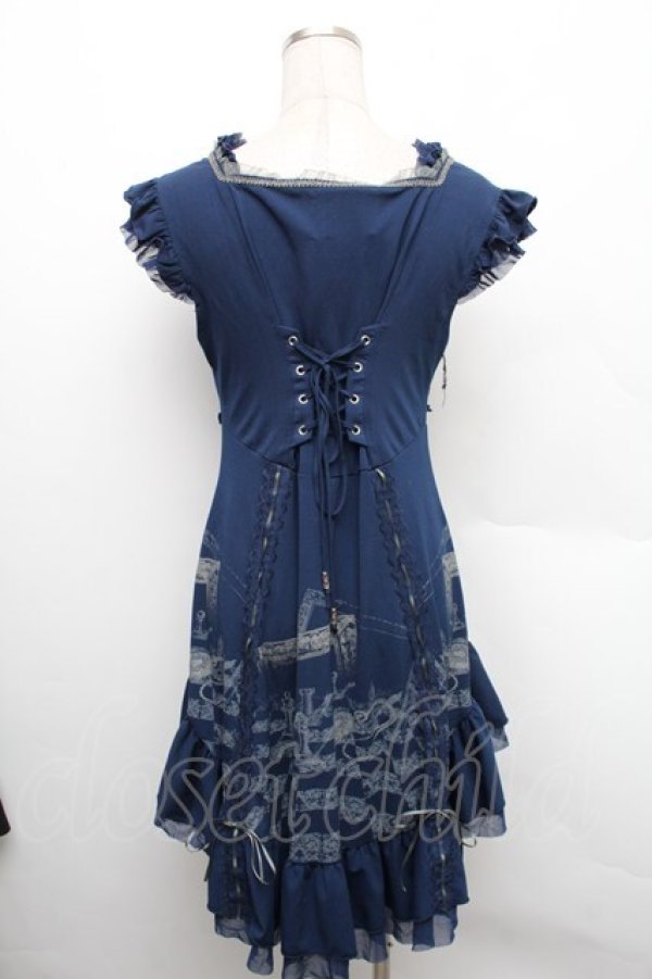 画像2: Ozz Croce / チェスプリントチュニック  紺 S-25-12-25-040-OO-TO-HR-ZS (2)