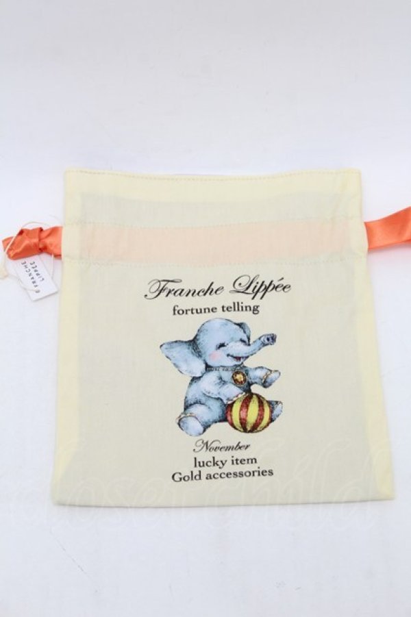 画像2: Franche Lippee / fortune巾着  クリーム S-25-12-25-006-LO-ZA-HR-ZS (2)