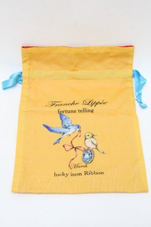 画像: Franche Lippee / fortune巾着  イエロー S-25-12-25-007-LO-ZA-HR-ZS