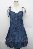画像1: axes femme / ２段フリルデニムワンピース  ブルー S-25-12-25-045-AX-OP-TK-ZS (1)