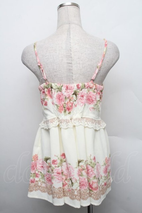 画像2: LIZ LISA / 胸元編み上げバラ柄キャミチュニック 1 オフ S-25-12-25-047-LO-OP-TK-ZS (2)