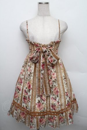 画像: LIZ LISA / ストライプローズキャミワンピース F ベージュ S-25-12-25-048-LO-OP-TK-ZS