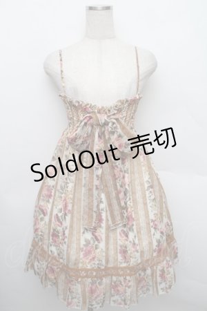 画像: LIZ LISA / ストライプローズキャミワンピース F ベージュ S-25-12-25-049-LO-OP-TK-ZS