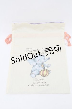 画像: Franche Lippee / fortune巾着  クリーム S-25-12-25-008-LO-ZA-HR-ZS