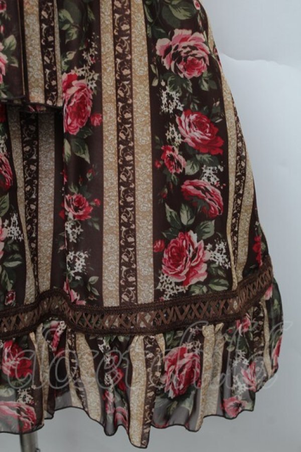 画像4: LIZ LISA / ストライプローズキャミワンピース F ブラウン S-25-12-25-050-LO-OP-TK-ZS (4)