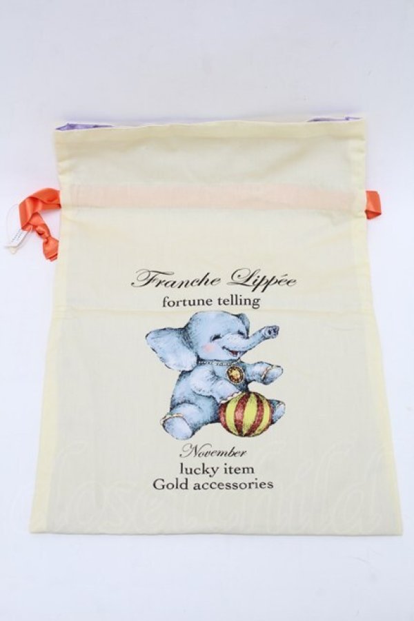 画像2: Franche Lippee / fortune巾着  クリーム S-25-12-25-008-LO-ZA-HR-ZS (2)