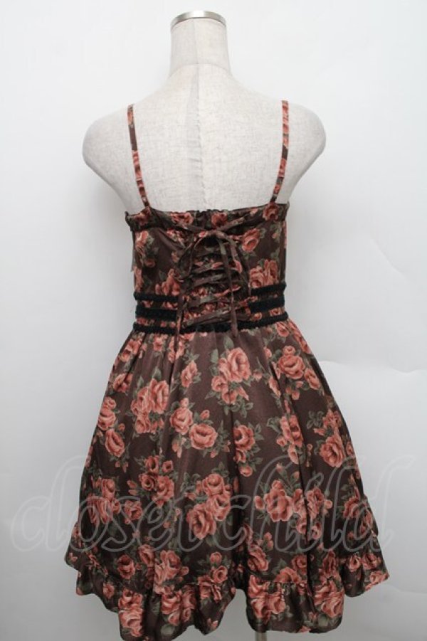 画像2: LIZ LISA / ストライプローズキャミワンピース F ブラウン S-25-12-25-052-LO-OP-TK-ZS (2)