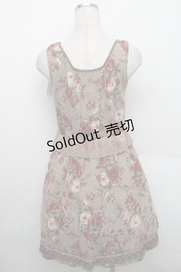 画像2: axes femme / ジャンドレレイヤード風チュニ  ブラウン S-25-12-25-053-AX-OP-TK-ZS (2)