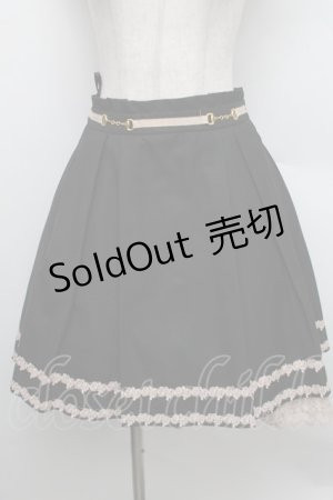 画像: axes femme / レース付きタックスカート  黒 S-25-12-25-061-AX-SK-HR-ZS