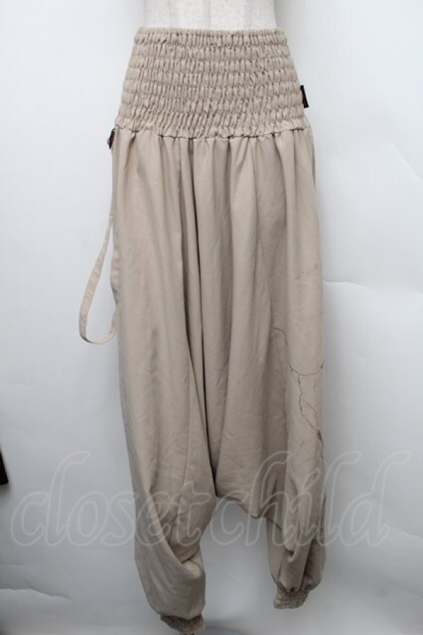 画像1: Ozz Croce / ハイウエストサルエルパンツ  ベージュ S-25-12-25-064-OO-PA-HR-ZS (1)