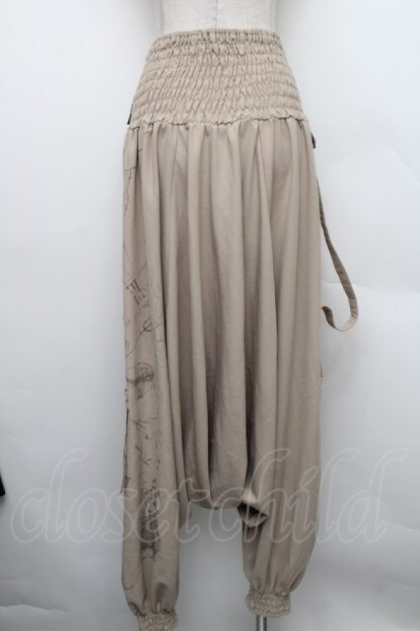 画像2: Ozz Croce / ハイウエストサルエルパンツ  ベージュ S-25-12-25-064-OO-PA-HR-ZS (2)