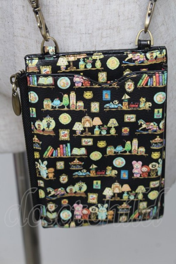 画像1: Franche Lippee / Hobbyroomスマホポシェット  黒 S-25-12-25-010-LO-ZA-HR-ZS (1)