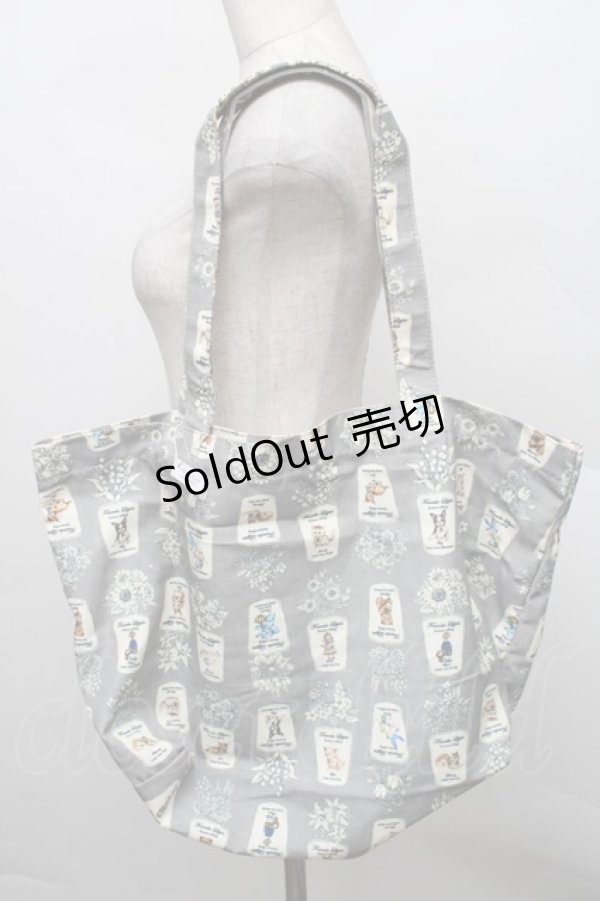 画像1: Franche Lippee / fortuneトートバッグ  グレー S-25-12-25-013-LO-ZA-HR-ZS (1)