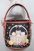 画像1: Franche Lippee / バスケットねこバッグ  黒 S-25-12-25-016-LO-BL-HR-ZS (1)