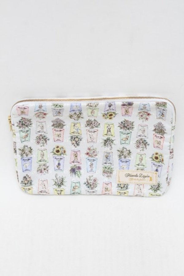 画像1: Franche Lippee / fortuneフラットポーチ  オフ S-25-12-25-003-LO-ZA-HR-ZS (1)