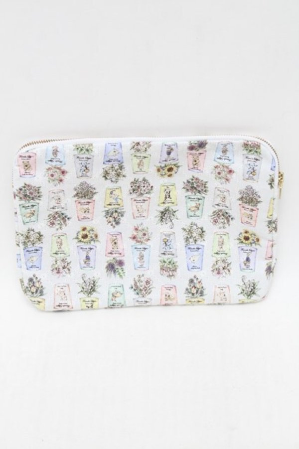 画像2: Franche Lippee / fortuneフラットポーチ  オフ S-25-12-25-003-LO-ZA-HR-ZS (2)