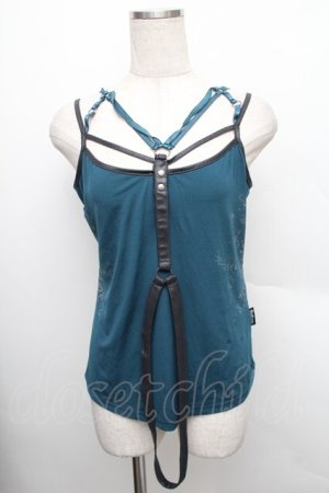 画像: Ozz Croce / パイソンプリントホルターキャミソール  ターコイズブルー S-25-12-25-022-OO-TO-HR-ZS