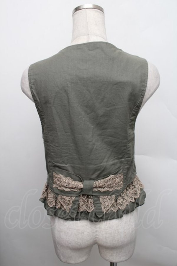 画像2: axes femme / レースベスト  カーキ S-25-12-25-023-AX-BL-HR-ZS (2)
