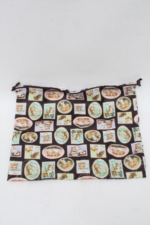 画像2: Franche Lippee / Diary 巾着  黒 S-25-12-25-004-LO-BL-HR-ZS (2)