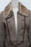 画像3: axes femme / ファー襟付ナポレオンジャケット  ブラウン S-25-12-25-028-AX-JA-TK-ZS (3)