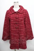画像1: axes femme / ツイードチェックコート  赤 S-25-12-25-030-AX-CO-TK-ZS (1)