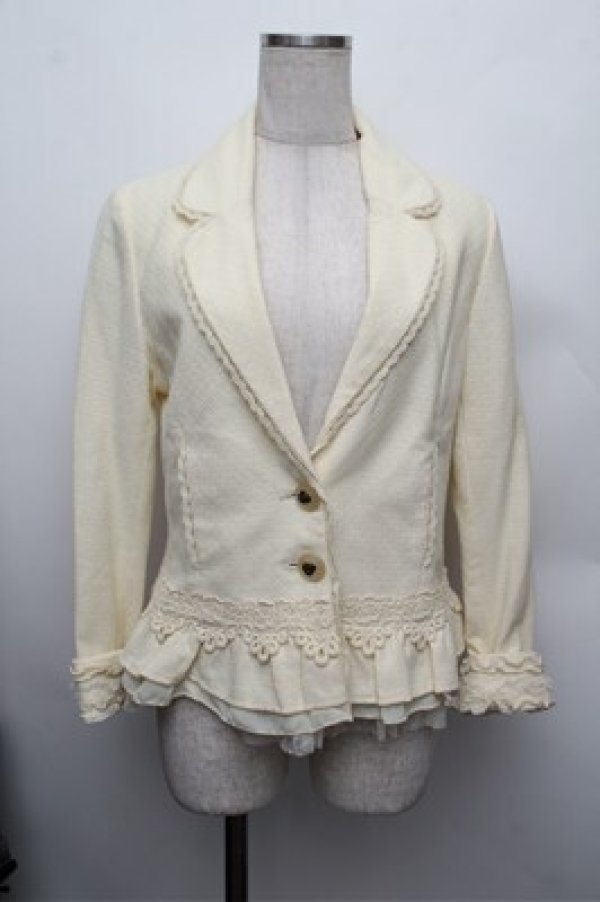 画像1: axes femme / リネンジャケット  ベージュ S-25-12-28-001-AX-JA-HR-ZS (1)