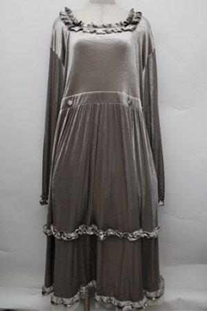 画像: Virally / hsベロア2WAYワンピース 5L グレー S-25-12-28-032-LO-OP-HR-ZS
