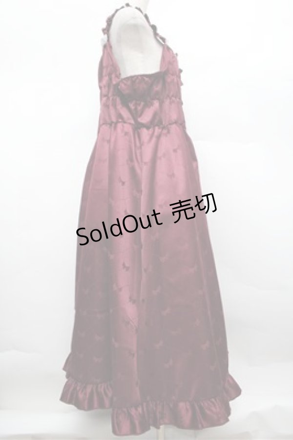 画像2: Cherirulu Chocola / TT*MINリボンジャンパースカート 5L ワイン S-25-12-28-033-LO-OP-HR-ZS (2)