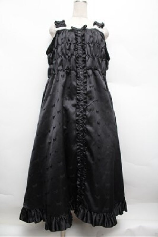 画像1: Cherirulu Chocola / TT*MINリボンジャンパースカート 5L 黒 S-25-12-28-034-LO-OP-HR-ZS (1)