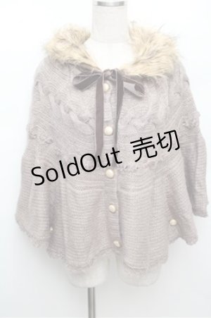 画像: axes femme / フード付きポンチョ  ベージュ S-25-12-28-035-AX-TO-HR-ZS