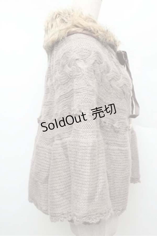 画像2: axes femme / フード付きポンチョ  ベージュ S-25-12-28-035-AX-TO-HR-ZS (2)