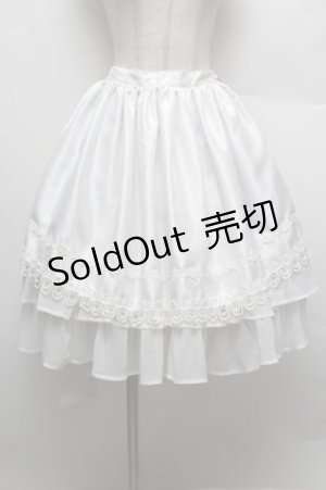 画像: ALICE and the PIRATES / Memoire de Roseバッスルスカート  白 S-25-12-28-042-PA-SK-HR-ZS