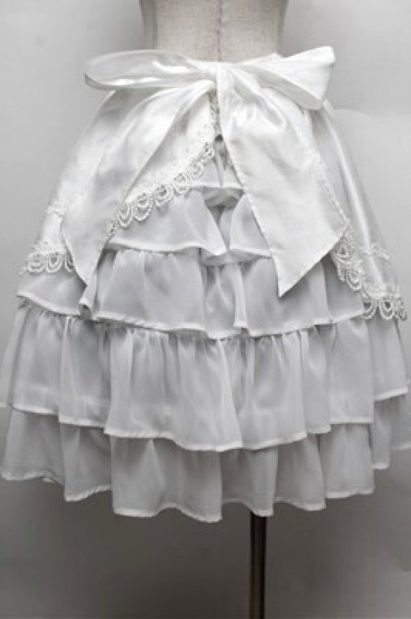 画像3: ALICE and the PIRATES / Memoire de Roseバッスルスカート  白 S-25-12-28-042-PA-SK-HR-ZS (3)