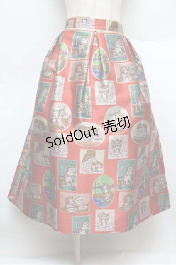 画像1: Franche Lippee / タペストリースカート 3L 赤 S-25-12-28-044-LO-OP-HR-ZS (1)