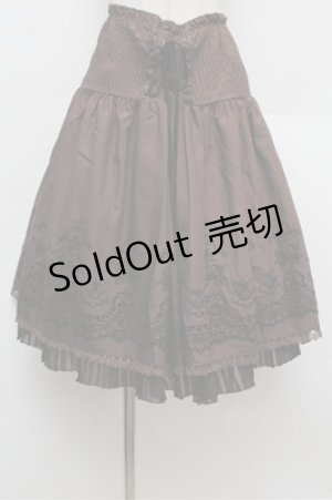 画像: axes femme / ハイウエストスカート  ブラウン S-25-12-28-046-AX-OP-HR-ZS