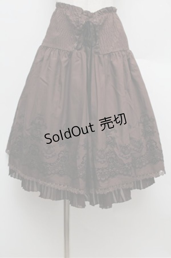 画像1: axes femme / ハイウエストスカート  ブラウン S-25-12-28-046-AX-OP-HR-ZS (1)