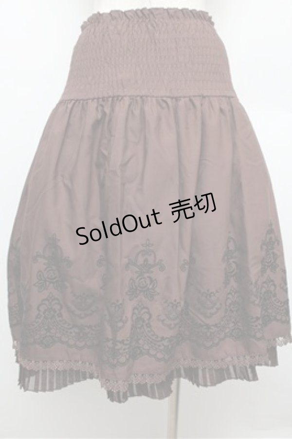 画像3: axes femme / ハイウエストスカート  ブラウン S-25-12-28-046-AX-OP-HR-ZS (3)