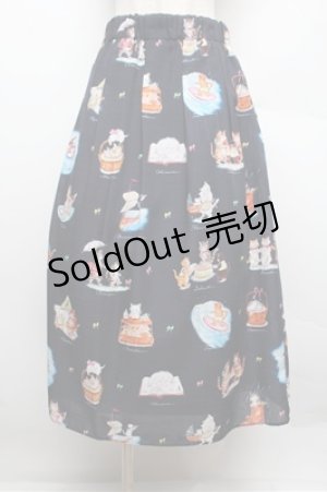 画像: Franche Lippee / なつやすみ丈長スカート 3L 紺 S-25-12-28-048-LO-SK-HR-ZS