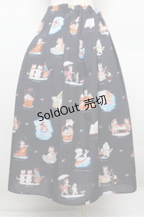 画像2: Franche Lippee / なつやすみ丈長スカート 3L 紺 S-25-12-28-048-LO-SK-HR-ZS (2)