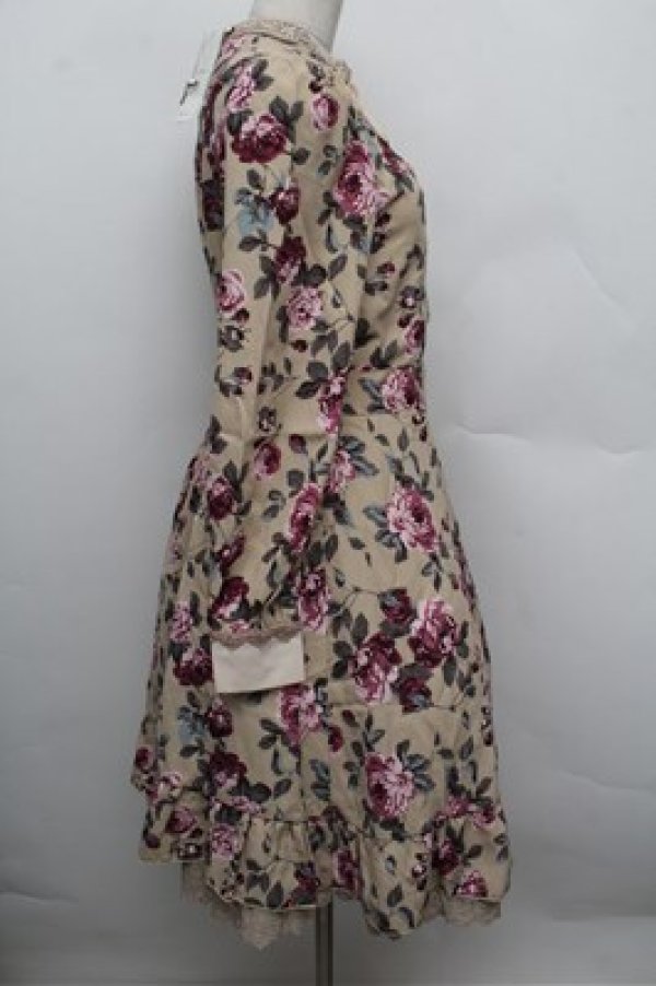 画像2: axes femme / 総バラベルト付ワンピース  ベージュ S-25-12-28-049-AX-OP-HR-ZS (2)