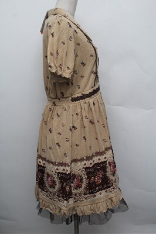 画像2: axes femme / パネル花柄カットチュニ  ベージュ S-25-12-28-050-AX-OP-HR-ZS (2)