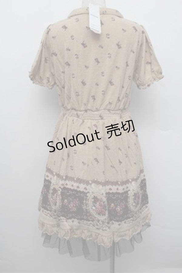 画像3: axes femme / パネル花柄カットチュニ  ベージュ S-25-12-28-050-AX-OP-HR-ZS (3)