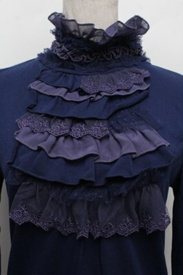 画像3: axes femme / フリルプルオーバー  紺 S-25-12-28-006-AX-TO-HR-ZS (3)