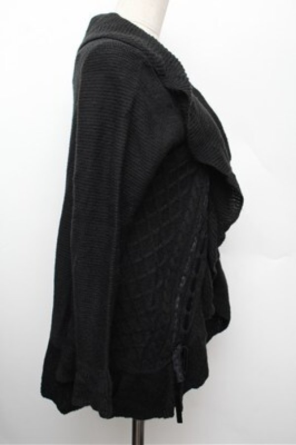 画像2: axes femme / ニットフリルカーデ  黒 S-25-12-28-011-AX-TO-HR-ZS (2)